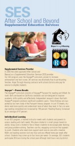1-panel brochure, Supplemental Education Services, Hope Through Housing
