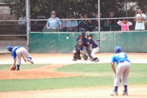 Claremont Little League baseball Colman at bat