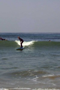 My son's first surf lesson.